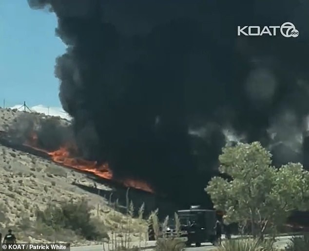 The military jet crashed after the pilot stopped for refueling at Kirtland Air Force Base in New Mexico, manufacturer Lockheed Martin said.