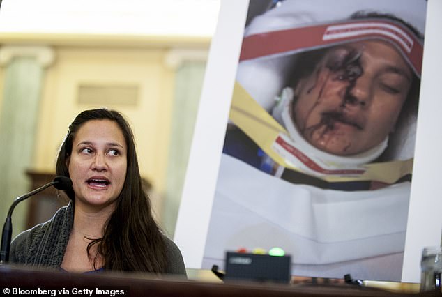 Stephanie Erdman, a first lieutenant in the United States Air Force, survived a crash in which metal shrapnel from the Takata airbag in her 2002 Honda Civic was fired into her neck and right eye on September 1, 2013