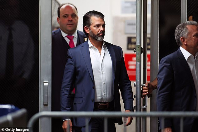 Don Jr.  joined his father in the courtroom Wednesday as deliberations began