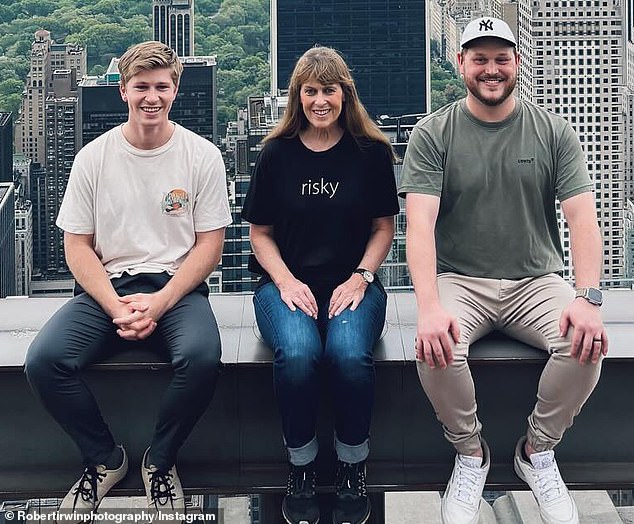 Robert Irwin (left) and his mother Terri Irwin (center) are known to have a close bond.  On Monday, the mother-son duo posed together in multiple images shared to Instagram during their trips abroad in May