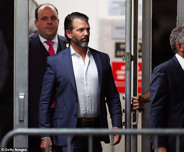 Don Jr.  joined his father in the courtroom Wednesday as deliberations began