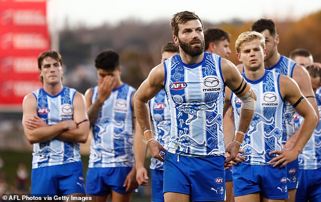 Payne joins the Roos (pictured after their loss to Port last weekend) as the club looks set to raise its third wooden spoon in four years