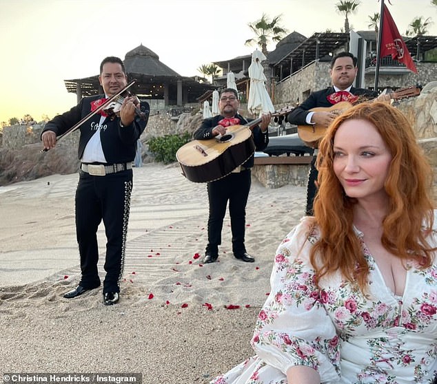 The newlyweds stayed at the five-star Esperanza, an Auberge Resort in Cabo San Lucas with its own private beach, where they enjoyed a sunset dinner complete with a mariachi band