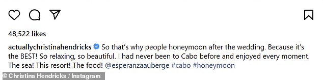 The redheaded beauty wrote in the caption: 'I had never been to Cabo before and loved every moment of it'