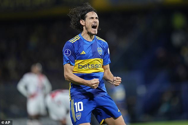 Cavani eventually got on the scoresheet in a 4-0 win for Boca Juniors