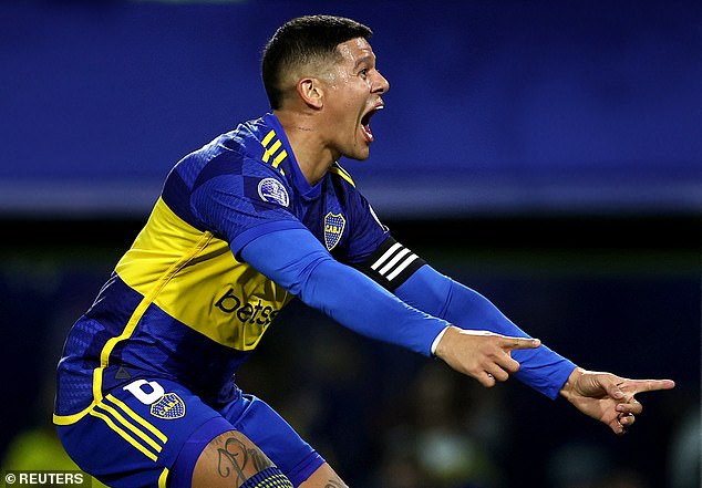 Another former Man United player, Marcos Rojo (pictured), also found the net