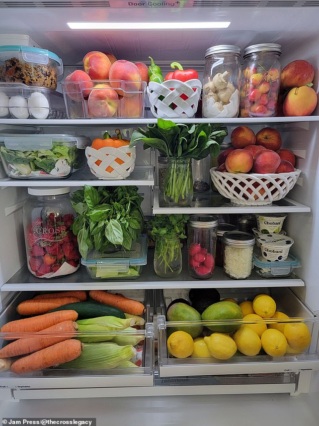 Amy cleans and rinses all her fruits and vegetables, and keeps her refrigerator organized to ensure her produce lasts a long time