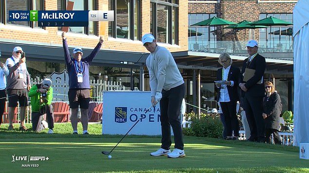 McIlroy smiled at the fans before sending his first shot into the middle of the fairway