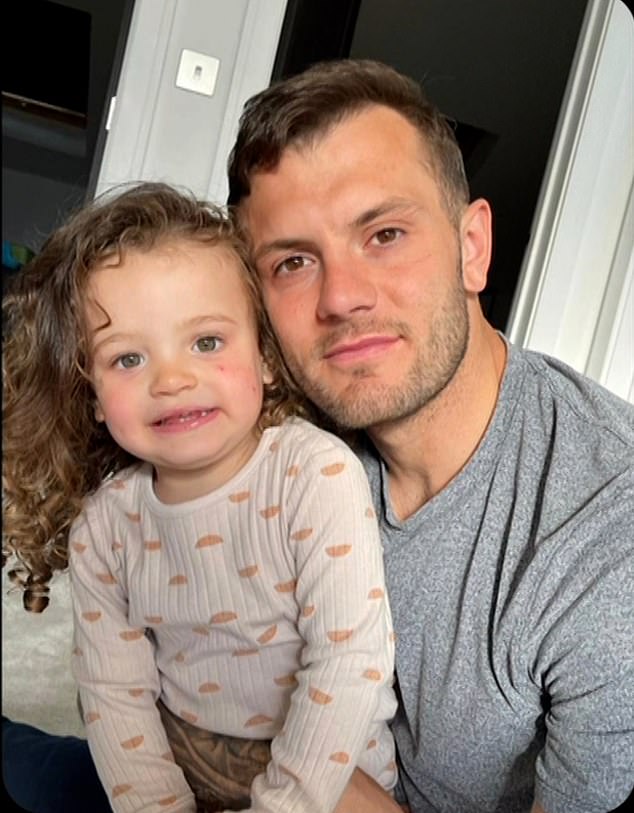 Jack Wilshere (pictured) with his daughter Siena, who was diagnosed with a congenital heart defect at the age of five