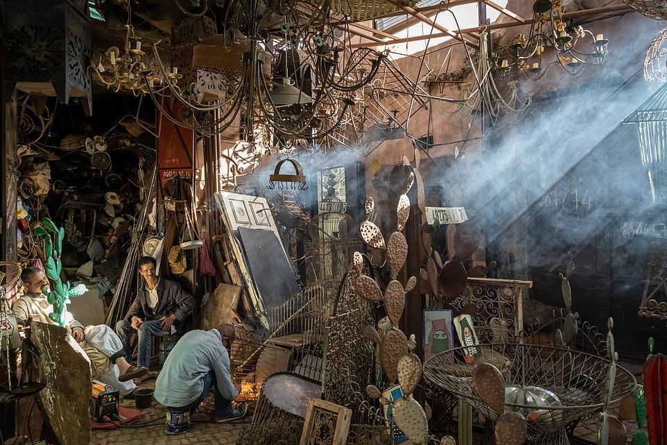 MARRAKECH, MOROCCO: The city's Souk Haddadine is home to some of the most skilled blacksmiths and craftsmen in the world, who toil day and night to produce intricate pieces of metalwork