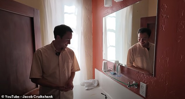 They say several parts of the room feel a little tired, with a cupboard 'that smells old' and a bathroom with tiles that 'feel like they're from the 1930s'