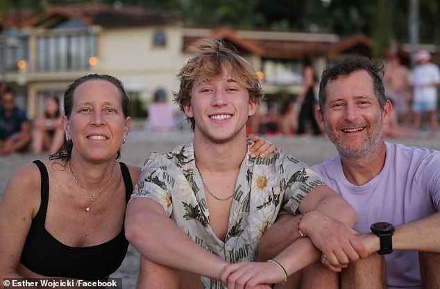 Troper, pictured with parents Susan and Dennis, was described by his grandmother as an 'all-round athlete' who enjoyed a variety of sports including boxing, swimming and tennis.