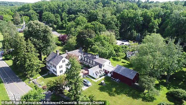 The couple and their girlfriend, Amanda Anka, who is married to Jason Bateman, were all spotted together leaving The Retreat At Split Rock (seen above), located in Greenwich, Connecticut, in late March.