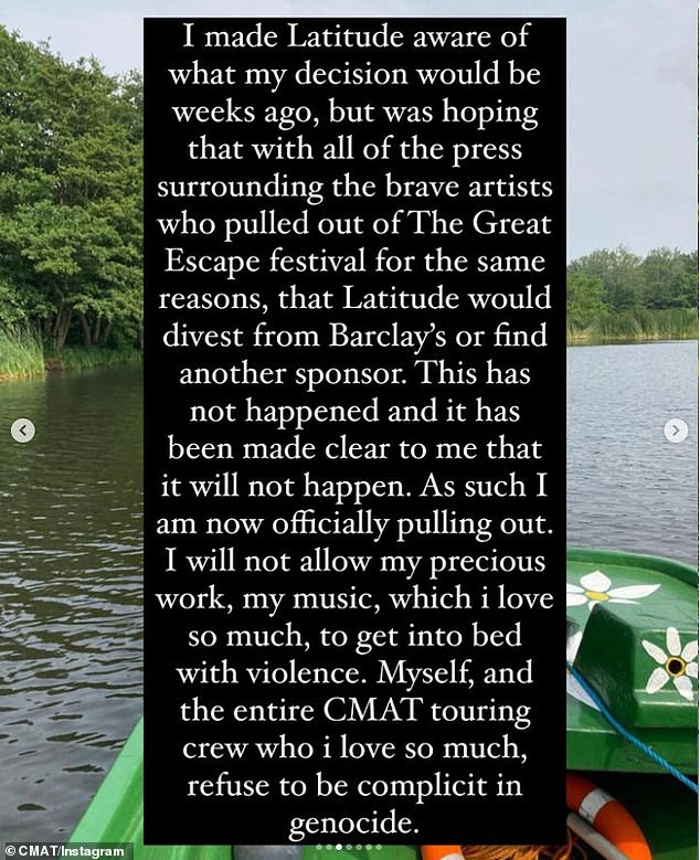 1717086519 525 CMAT pulls out of Latitude festival over Israel ties with