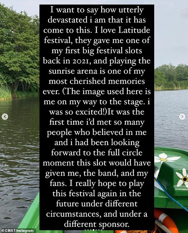 1717086521 408 CMAT pulls out of Latitude festival over Israel ties with