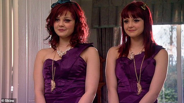 The actress rose to fame alongside her twin sister as Katie and Emily Fitch in series three of the hit series Skins in 2009