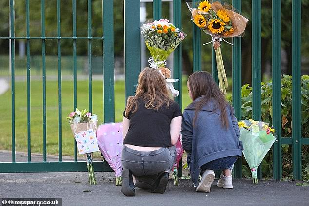 People laid flowers outside Jessica's school after her tragic death