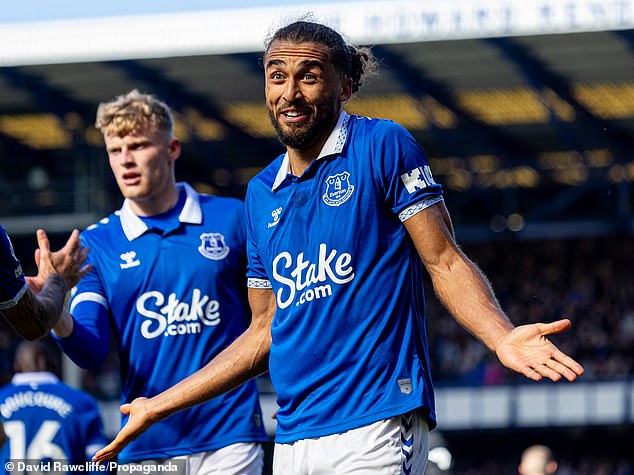 Everton have opened talks with star striker Dominic Calvert-Lewin (right) over a new contract