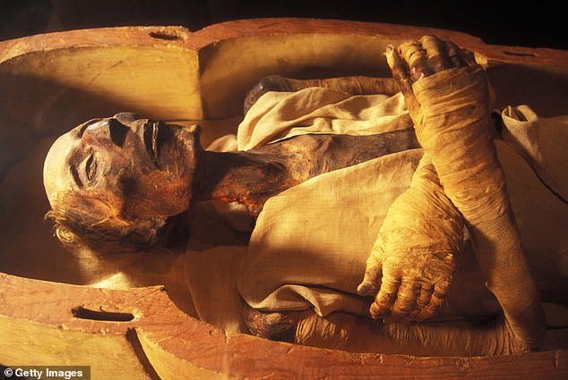 The mummy of Ramesses II was first discovered in 1818, along with the other royal mummies in the shelter of Deir el Bahari