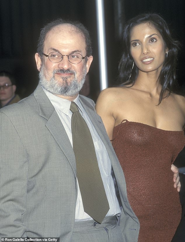 Lakshmi was previously married to Salman Rushdie from 2004 to 2007 (seen above in 2001)