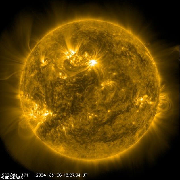 The sunspot completed a full rotation around the sun and turned back toward Earth for what appears to be another few active days