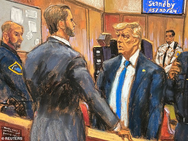 As he left the 15th floor courtroom as a newly convicted man, his son Eric extended his fist and Trump met him with a fist bump