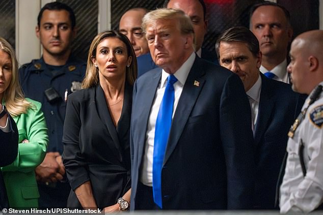 Former President Donald Trump leaves the courtroom after being convicted of 34 crimes