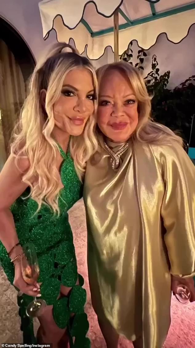 When the LA-born nepo baby's famed producer father Aaron Spelling passed away in 2006 at the age of 83, she only received an inheritance of $800,000 of his $600 million fortune, because her mother Candy Spelling (R , photo in 2023, who was the executor) disapproved.  of her infamous spending habits