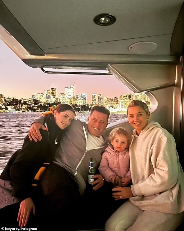 Despite their age difference, half-sisters Willow and Harper have built a close bond.  Pictured with Karl and Jasmine Stefanovic