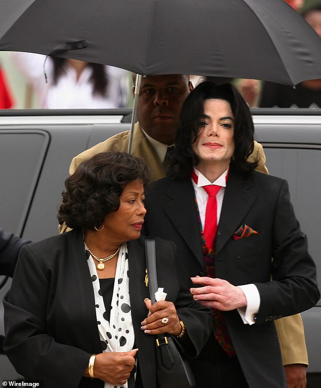 The King of Pop's mother, Katherine, 94, is also banned from receiving money from the trust;  She is seen with Michael in 2005