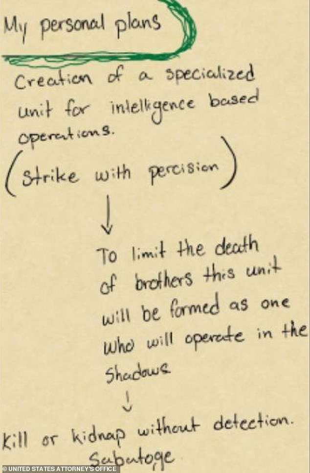 Pratt's gruesome plan was meticulously scribbled on thirty handwritten notes entitled 