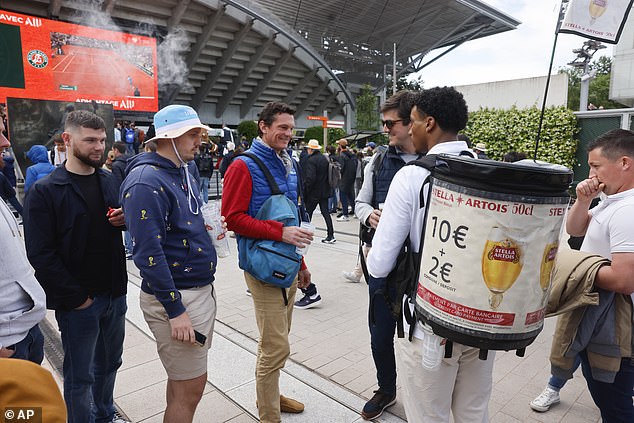 Fans are banned from drinking alcohol in the stands after David Goffin was spat at