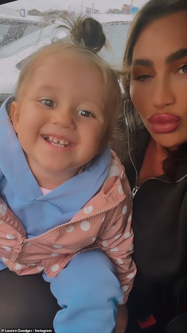 Lauren Goodger has revealed she spent the night in A&E after rushing her two-year-old daughter Larose to hospital