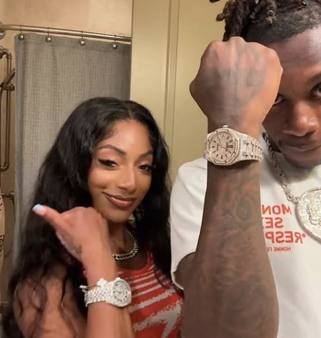 Worthy and girlfriend Jones are filmed dancing to BossMan Dlow's song 'Talk My S***'