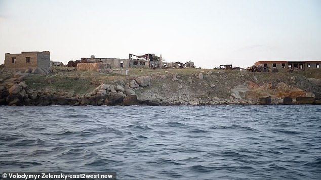 The 19 men taken from Snake Island (pictured) were released as part of a prisoner swap with Russia