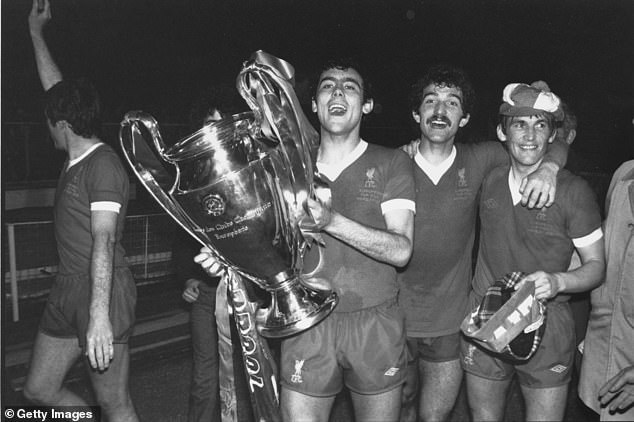 Liverpool claimed Europe's top prize after beating Club Brugge 1-0 in the 1978 final (Souness photo center right)