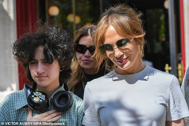 On May 10, Emme had what appeared to be flesh tunnels in her ears while in Paris with mom Jennifer