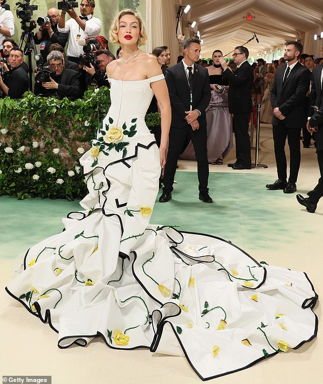 His sighting comes after he and Gigi Hadid, 29, who have been dating since October, enjoyed a trip to the BottleRock Napa Valley music festival;  Gigi pictured at the Met Gala