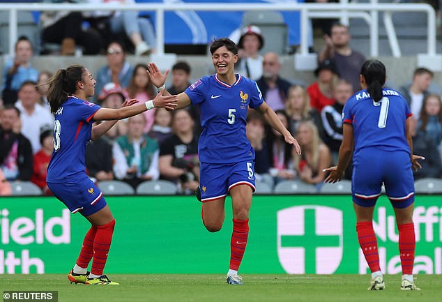 Defender Elisa De Almeida scored a stunning side-foot volley for France's equalizer in the first half