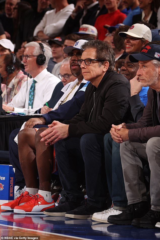 Ben Still sat courtside next to Tracy Morgan and Jon Stewart at MSG on Tuesday night