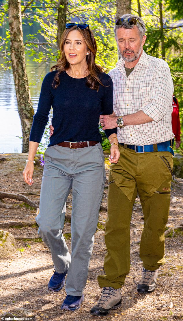 The couple, who had a turbulent end to 2023 when photos of King Frederik and Mexican socialite Genoveva Casanova were released, presented a united front during their visit to the forests of Østmarka