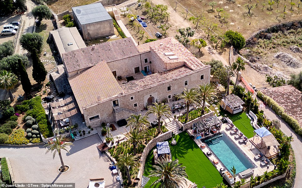 Amanda Holden's new Netflix series Cheaters: Unfinished Business is filmed in an idyllic 10-bedroom villa in Mallorca (pictured)