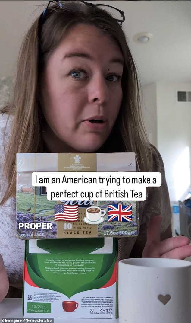 Kelsey Pomeroy, a Kansas-based influencer, outraged Brits when she tried to make a 'proper' cup of tea - with some saying they needed 'therapy' after watching her butcher the brew