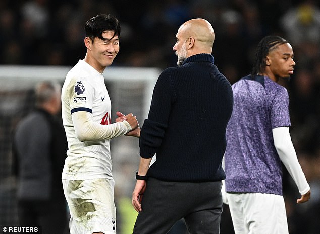 Arsenal fans have expressed their anger at Son Heung-min after his conversation with Pep Guardiola