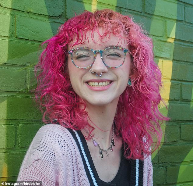 Bird Piché, 24, is paralyzed and can only move her arms and communicate via text message after a singer tried to crowd surf and landed on her during the concert she attended