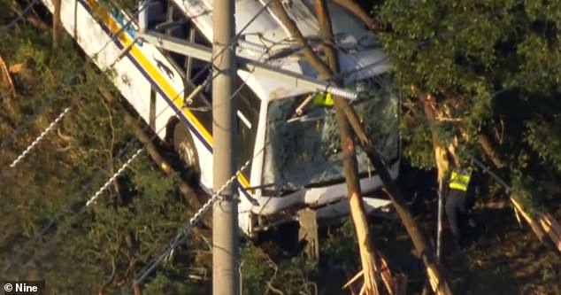 The bus was carrying students from Assumption College in Kilmore, north of Melbourne, when it crashed just after 3.30pm.
