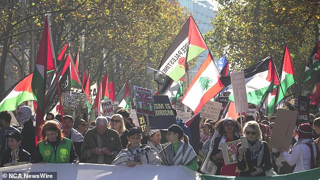 Thousands of pro-Palestinian protesters have taken to the streets in Melbourne and Sydney, condemning Israel's war in Gaza and demanding that the Albanian government take further action to sever ties with the Netanyahu government (photo)