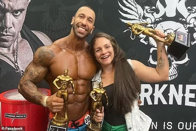 Bodybuilder Igor Porto Brandao (left) allegedly beat up his wife Marcela Luise (right) in a brutal attack that left her with brain injuries, broken ribs and a fractured shoulder blade.  She died after a ten-day hospital stay in Brazil