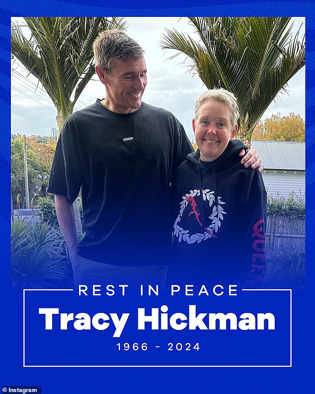 Tracy Hickman, 57, died by euthanasia on a beach in Bew Zealand on Wednesday, her boyfriend Dom Harvey and husband Paul confirmed on Instagram