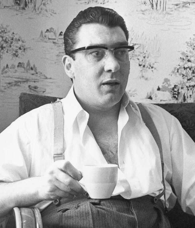 Violent gangster Ronnie Kray, pictured, was a patient at Broadmoor until he died of a heart attack aged 61